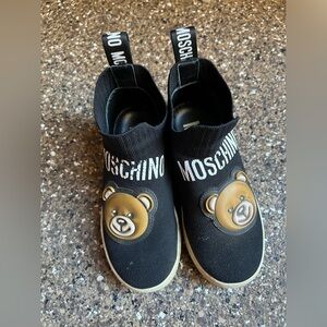 Moschino Kids Black Bear Sneakers